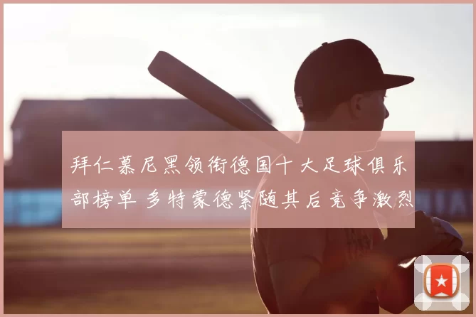 拜仁慕尼黑领衔德国十大足球俱乐部榜单 多特蒙德紧随其后竞争激烈